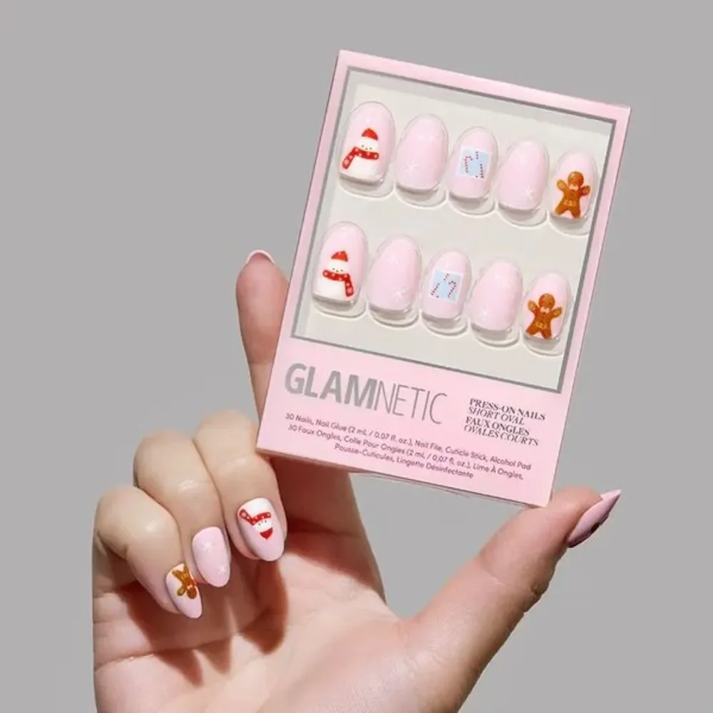 Glamnetic Press-On Nails Short Oval Cocoa & Kisses